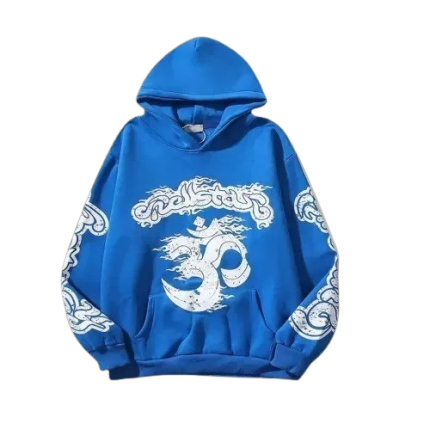 Blue-Hellstar Hoodie For Mens