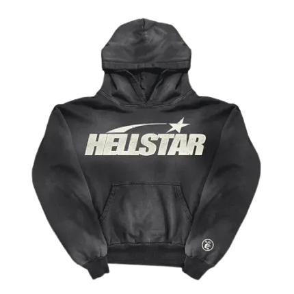 Gray-Hellstar Uniform Hoodie For Mens