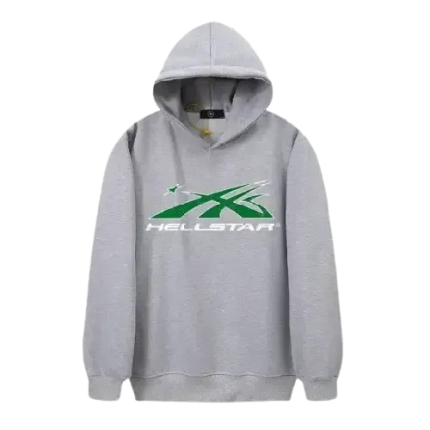 Grey-Hellstar Studios Sports Logo Hoodie