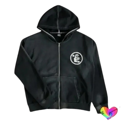 Hellstar Black Zip-Up Hoodie