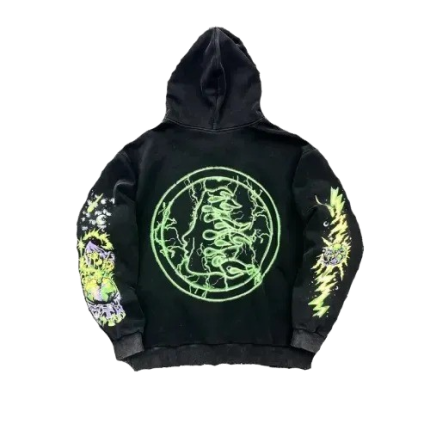 Black-Hellstar Pullover Hoodie