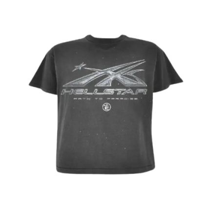 Black-Hellstar Chrome Logo T-Shirt